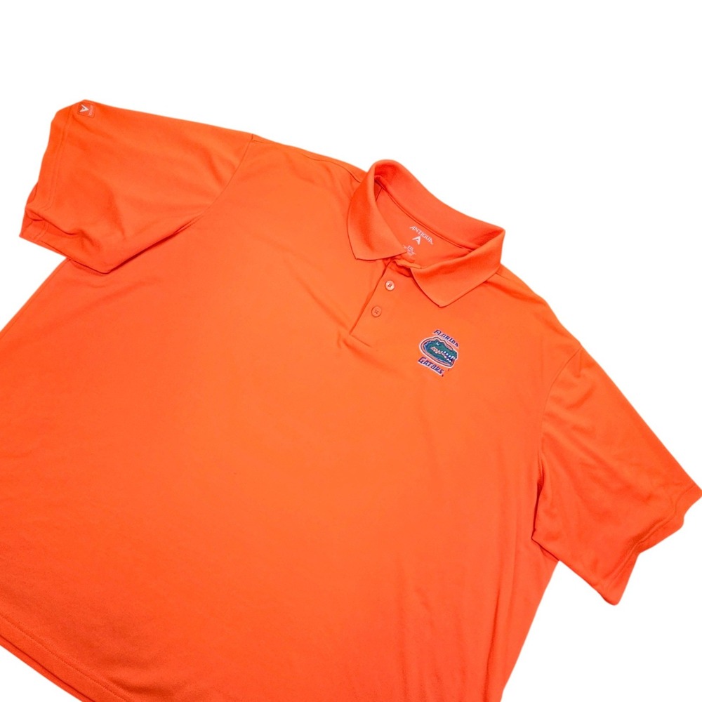 Antigua Florida‎ Gators Polo Shirt Mens 3XL Orange NCAA Football Performance